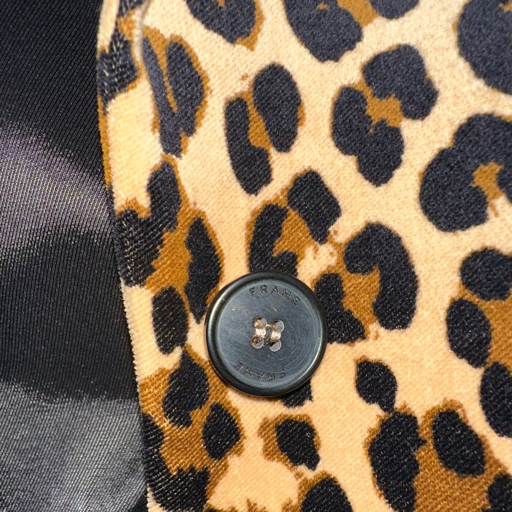 FRAME, Size 0. Brand new animal print jacket.